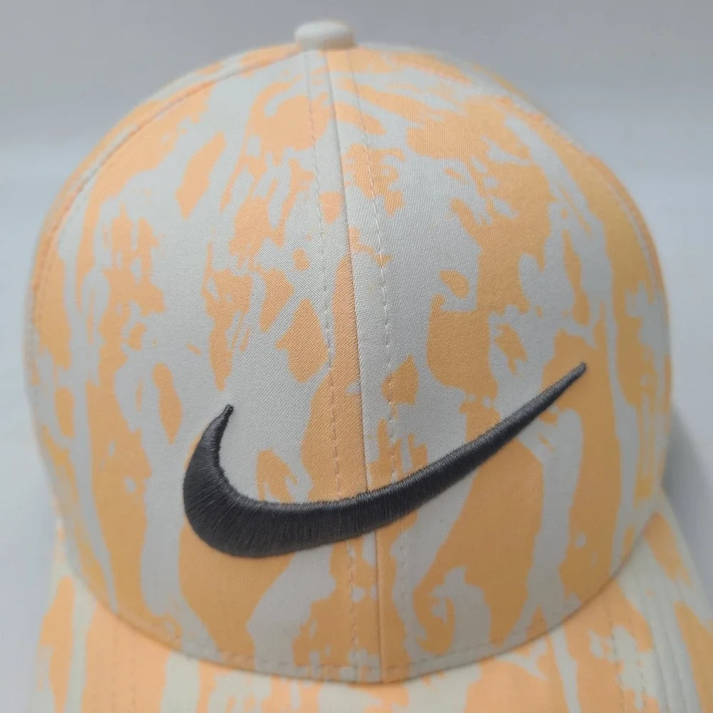 Nike Hat Strapback Orange White Marble Camo Golf Classic99 Dri-Fit Aerobill‎ Men